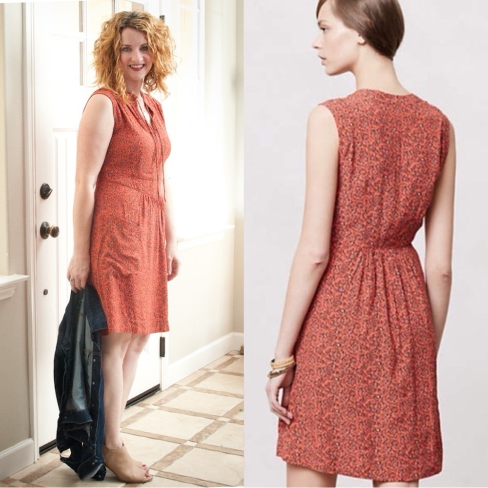 Anthropologie LIL First Blush Floral Sleeveless Mini Dress Size 6